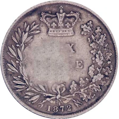 50 Réis - Luiz I Countermark "Crowned PM" over 6 Pence/Victoria ND back