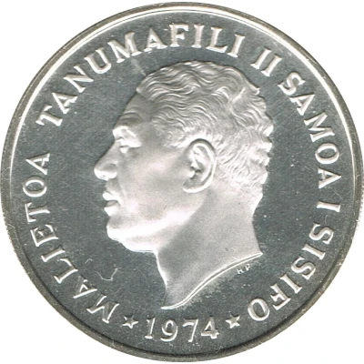 50 Sene - Tanumafili II Silver Proof issue front