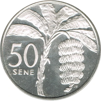 50 Sene - Tanumafili II Silver Proof issue back