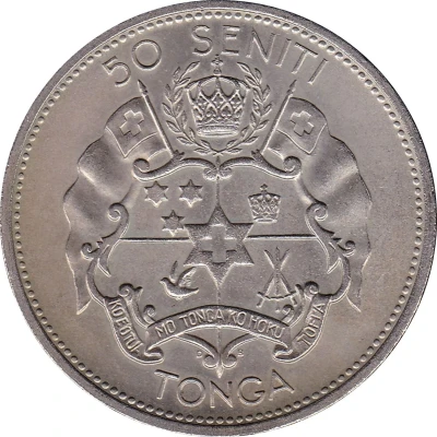 50 Seniti - Taufa'ahau Tupou IV Coronation back