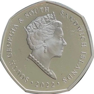 50 pence - Elizabeth II Moltke front