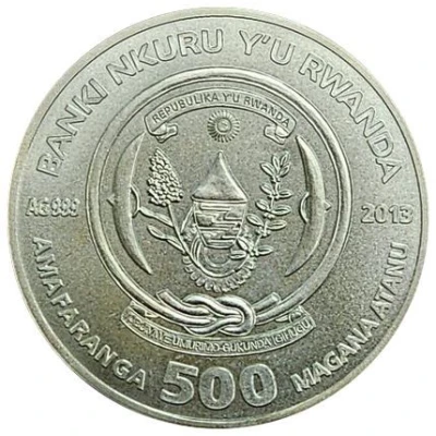 500 Amafaranga Year of the Dragon; fortune; 3D front