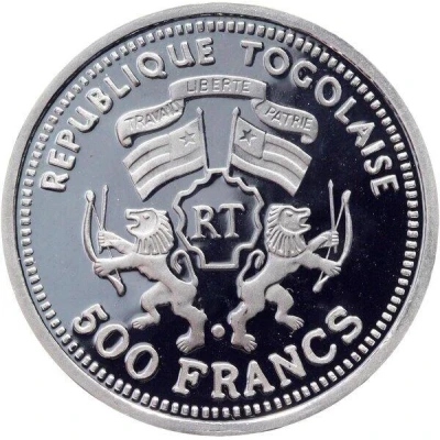 500 Francs CFA Apollo 11; Launch front