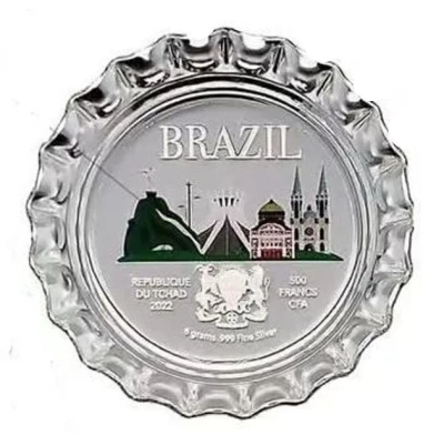 500 Francs CFA Brazil Bottle Cap front