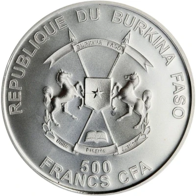 500 Francs CFA Lion front