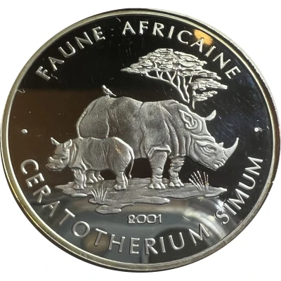 500 Francs Ceratotherium Simum rhino back