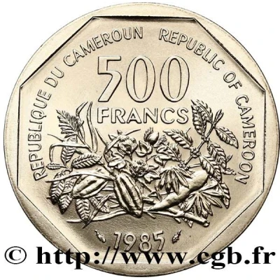 500 Francs Pattern back