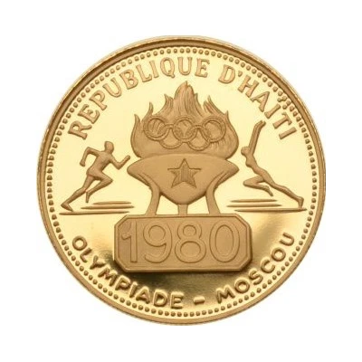 500 Gourdes 1980 Moscow Olympics front