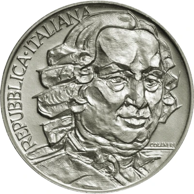 500 Lire Carlo Goldoni ND front