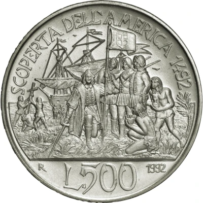 500 Lire Colombo - The landing back