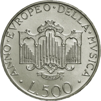 500 Lire European Year of the Music back