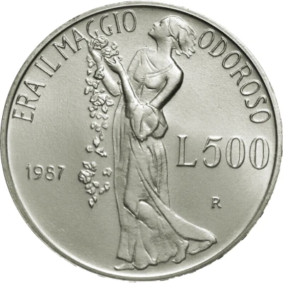 500 Lire Giacomo Leopardi back