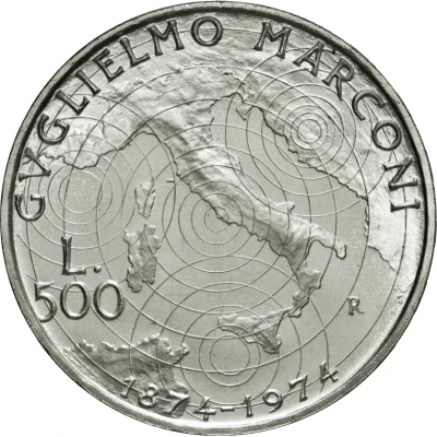 500 Lire Guglielmo Marconi back