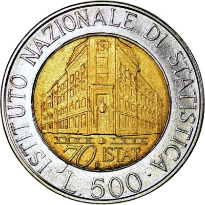 500 Lire I.S.T.A.T. back