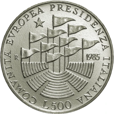 500 Lire Italian Presidency of the European Community back