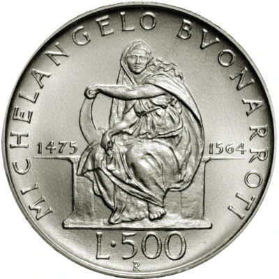 500 Lire Michelangelo back