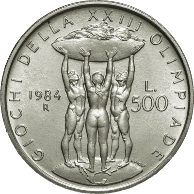 500 Lire Summer Olympics back