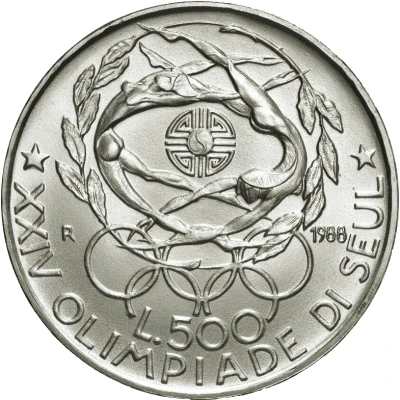 500 Lire Summer Olympics back