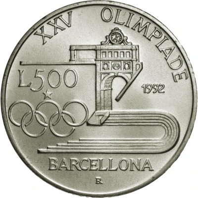 500 Lire Summer Olympics back