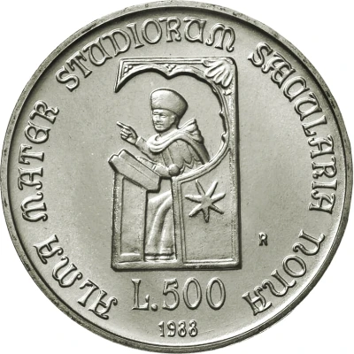 500 Lire University of Bologna back