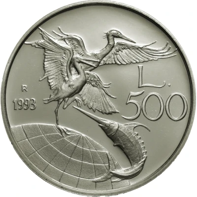 500 Lire Wildlife protection back