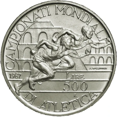 500 Lire World Athletic Championships back