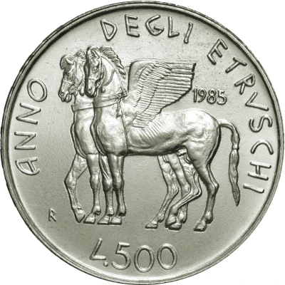500 Lire Year of Etruscan Culture back