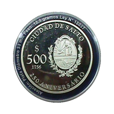 500 Pesos Uruguayos Salto City back