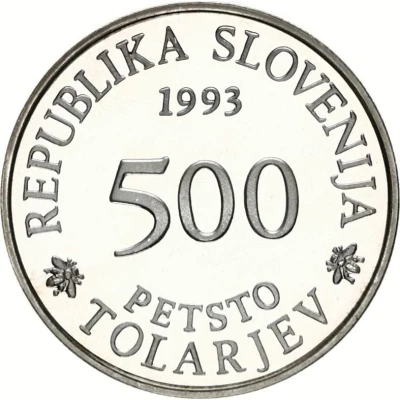 500 Tolarjev Academia Operosorum Labacensium front