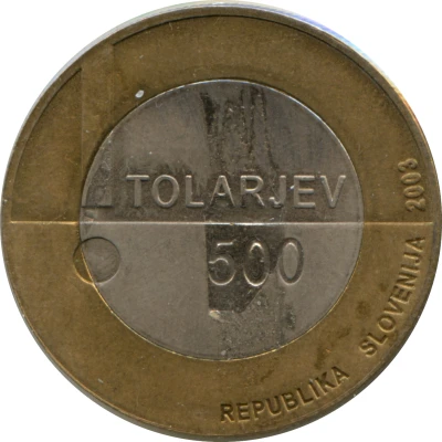 500 Tolarjev European Year of the Disabled front