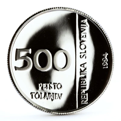 500 Tolarjev Monetary Institute of Slovenia front