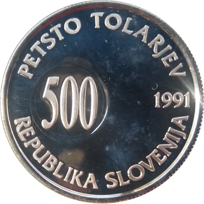 500 Tolarjev Plebiscite on Independence front