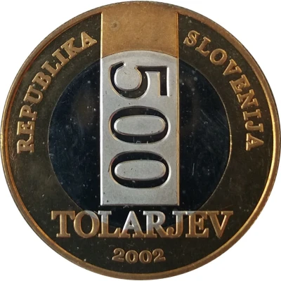 500 Tolarjev Soccer World Championship back