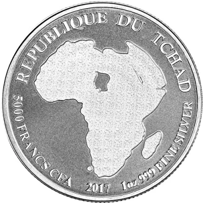 5000 Francs African Lion front