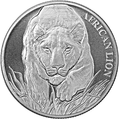 5000 Francs African Lion back