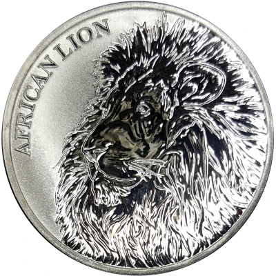 5000 Francs CFA African Lion back