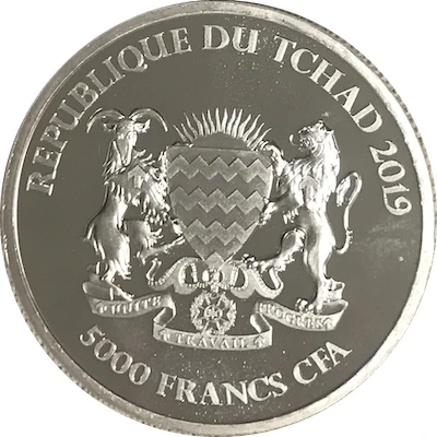 5000 Francs CFA Mandala Elephant front