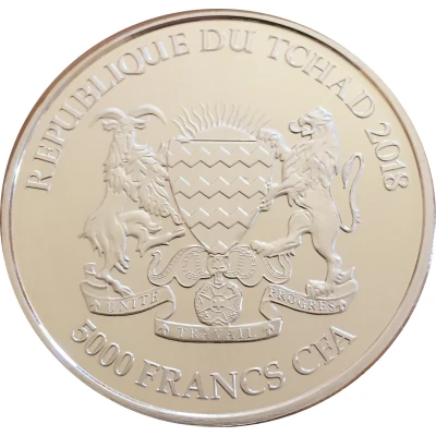 5000 Francs CFA Mandala Lion front