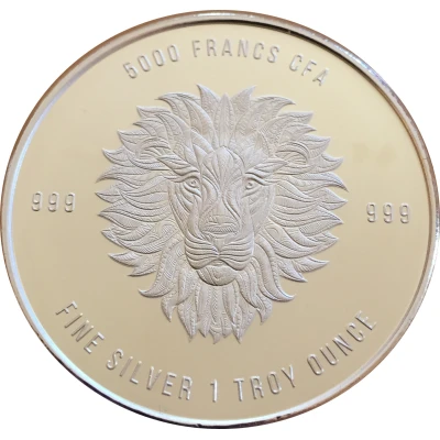 5000 Francs CFA Mandala Lion back