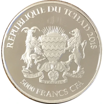 5000 Francs CFA Mandala Rhinoceros front