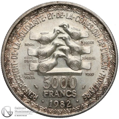 5000 Francs CFA Monetary Union back