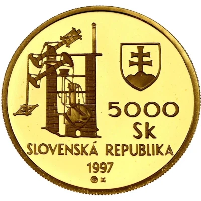 5000 Korún Banská Štiavnica UNESCO front