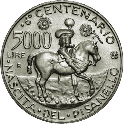 5000 Lire Pisanello back