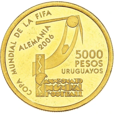 5000 Pesos Uruguayos World Cup back