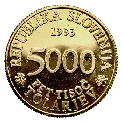 5000 Tolarjev Academia Operosorum Labacensium front