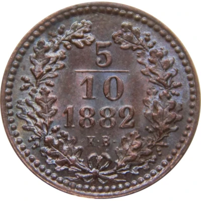 5⁄10 Kreuzers - Francis Joseph I back