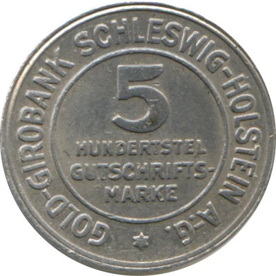 5⁄100 Gutschriftsmarke Schleswig-Holstein front