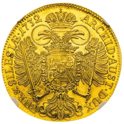 6 Ducats - Charles VI Breslau back