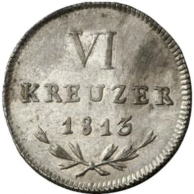 6 Kreuzers - Charles I Frederick back