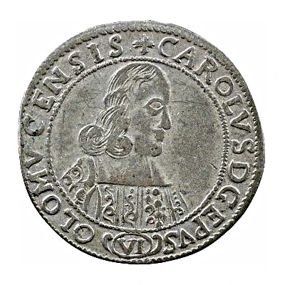 6 Kreuzers - Charles II of Liechtenstein-Kastelkorn front